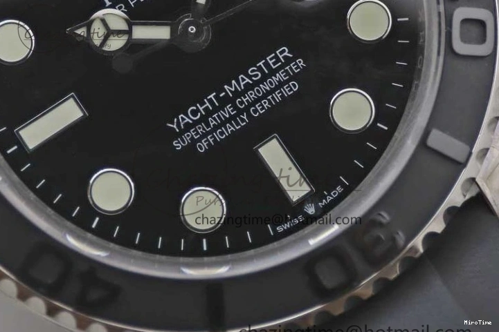 MiroTime 0328 Yacht-Master 42mm 226659 TWA 1:1 Best Edition 3D Black Ceramic Bezel on Oysterflex Strap VR Stretchable 2085